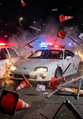 Police Roadblock Smash
