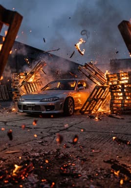 Burning Pallet Wall