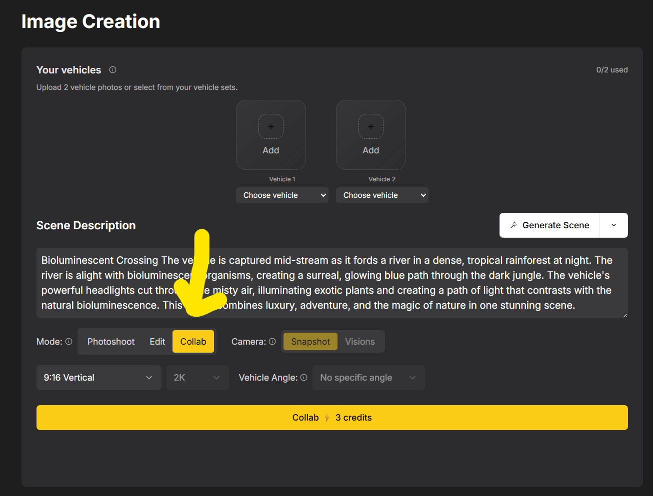Step 2 – Switch to Collab Mode (Web)