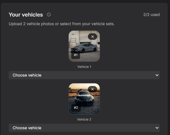 Step 3 – Select Your Vehicles (Web & iOS)
