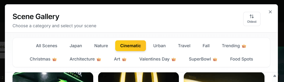 Step 3 – Switch to the Cinematic Section (Web & iOS)