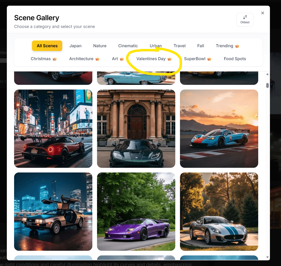 Step 3 – Switch to the V-Day Section (Web)