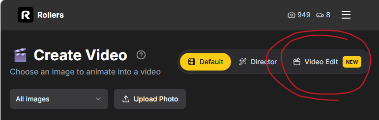 Step 2 – Switch to Video Edit