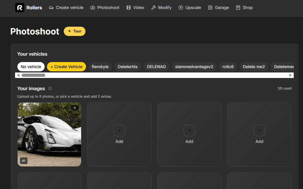 Step 1 – Upload a Single Photo of Your Car