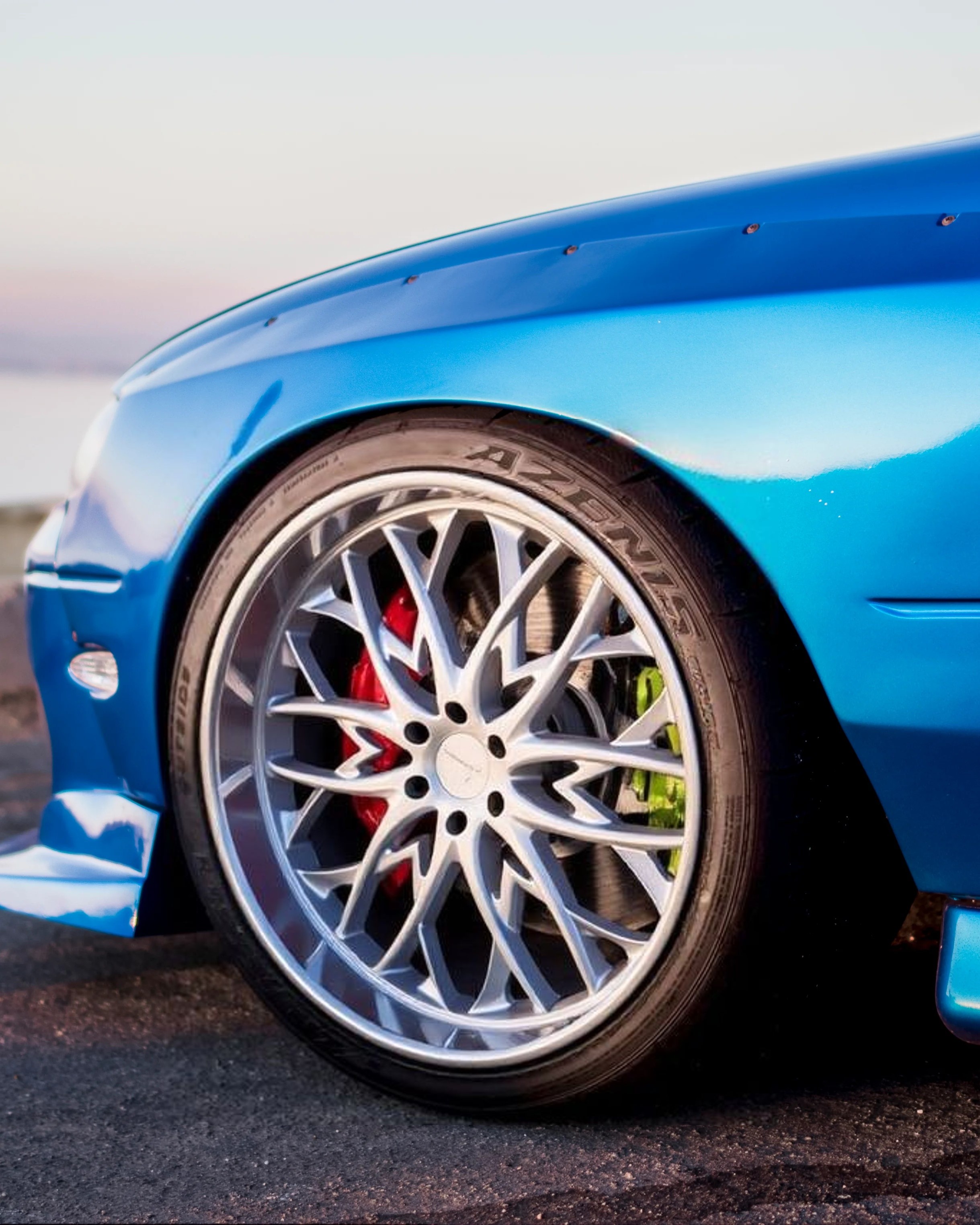 Wheel visualizer result 1 — AI-generated wheel swap by Rollers